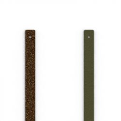 Cuir Manchette 8mm LES GEORGETTES Bronze Pailleté et Vert de Gris