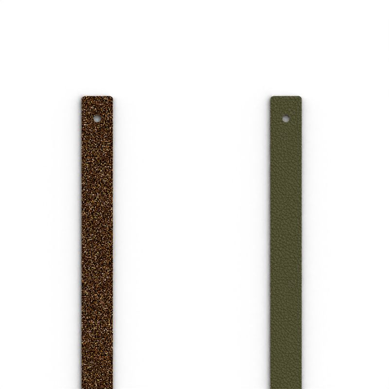 Cuir manchette 8mm les georgettes bronze paillettes/vert de gris 703215299ep000 - accessoires-les-georgettes - edora