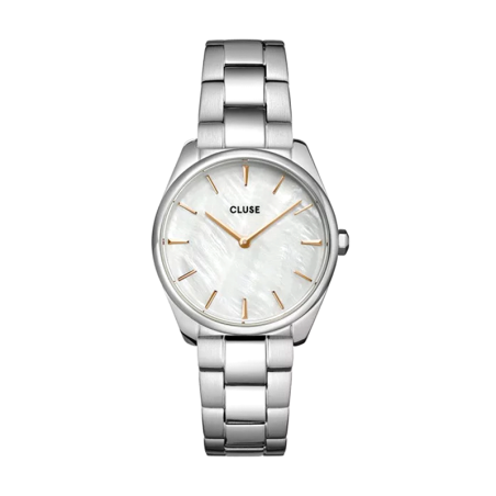 Montre femme cluse féroce petite steel acier argenté – analogiques