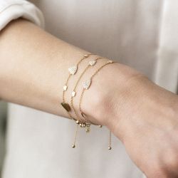 Bracelet femme one more eolo or jaune 750/1000 avec diamants - bracelets-femme - edora - 1