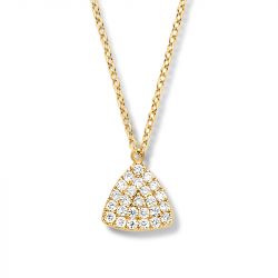 Collier femme one more eolo or jaune 750/1000 avec diamants - colliers-femme - edora - 0