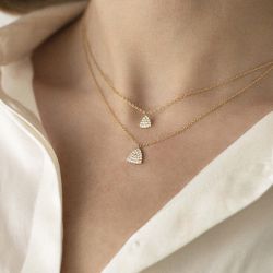 Collier femme one more eolo or jaune 750/1000 avec diamants - colliers-femme - edora - 1