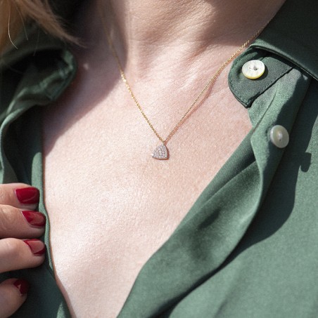 Collier femme one more eolo or jaune 750/1000 avec diamants – colliers femme