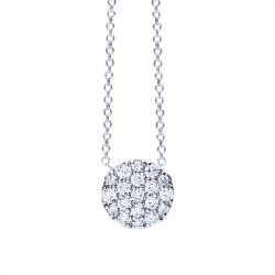 Collier femme one more eolo or blanc 750/1000 avec diamants - colliers-femme - edora - 0