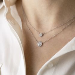 Collier femme one more eolo or blanc 750/1000 avec diamants - colliers-femme - edora - 2