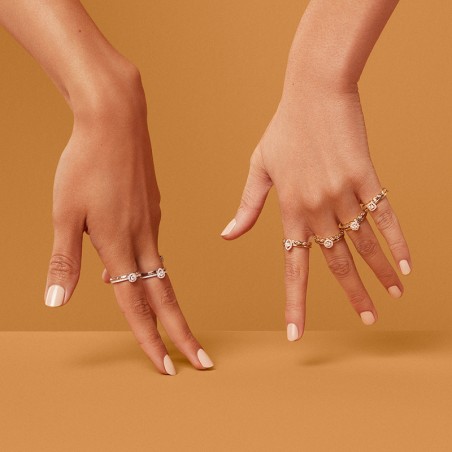 Bague femme one more salina or blanc 750/1000 avec diamants – bagues femme