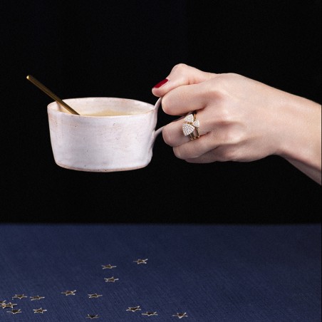 Bague femme one more eolo or jaune 750/1000 avec diamants – bagues femme