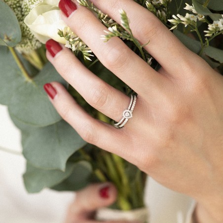 Bague femme salina one more or 750/1000 blanc et diamants 060107/a – bagues femme