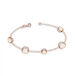 Bracelet femme one more pantelleria or rose 750/1000 avec nacre - bracelets-femme - edora - 0