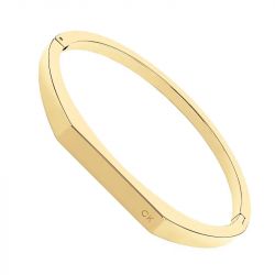 Bracelet femme calvin klein rigide acier doré - joncs - edora - 1