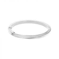 Bracelet femme jonc calvin klein twisted ring acier argenté - joncs - edora - 0