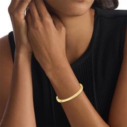 Bracelet or & argent, bracelet plaqué or, bracelet cuir & tissu (34) - joncs - edora - 2