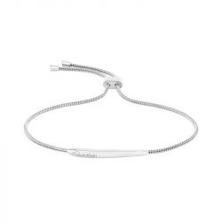 Bracelet femme jonc calvin klein elongated drops acier argenté - bracelets-femme - edora - 0