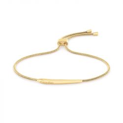Bracelet femme jonc calvin klein elongated drops acier doré - bracelets-femme - edora - 0