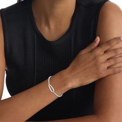 Bracelet or & argent, bracelet plaqué or, bracelet cuir & tissu (31) - bracelets-femme - edora - 2