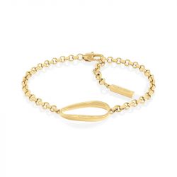 Bracelet femme calvin klein playful organic shapes acier doré - bracelets-femme - edora - 0