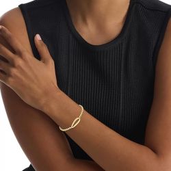 Bracelet femme calvin klein playful organic shapes acier doré - bracelets-femme - edora - 1