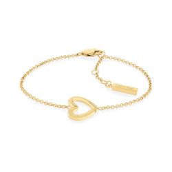 Bracelet femme calvin klein minimalistic hearts acier doré - bracelets-femme - edora - 0