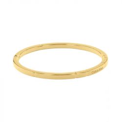 Bracelet femme jonc calvin klein soft squares acier doré - joncs - edora - 0