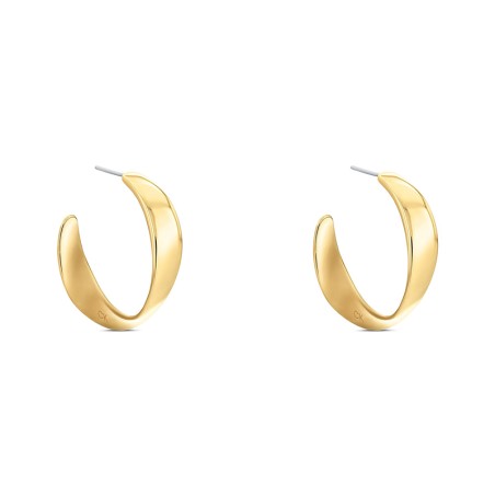 Boucles d'oreilles femme créoles calvin klein ethereal metals acier doré – créoles