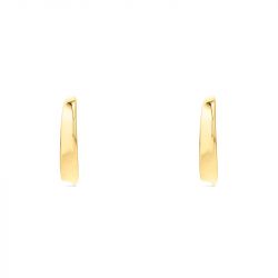 Boucles d'oreilles femme créoles calvin klein ethereal metals acier doré - creoles - edora - 1