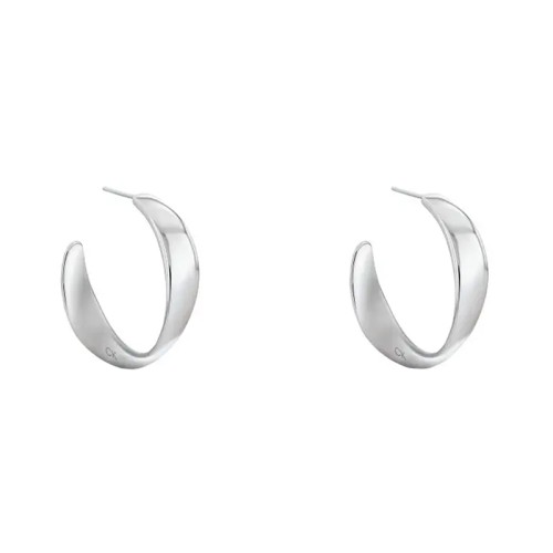 Boucles d'Oreilles Femme Créoles CALVIN KLEIN ETHEREAL METALS Acier Argenté