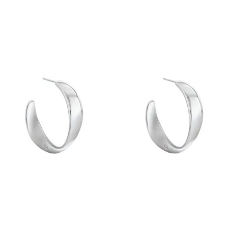 Boucles d'oreilles femme créoles calvin klein ethereal metals acier argenté – créoles