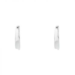 Boucles d'oreilles femme créoles calvin klein ethereal metals acier argenté - creoles - edora - 1