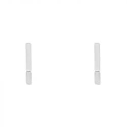 Boucles d'oreilles femme créoles calvin klein soft squares acier argenté - creoles - edora - 1