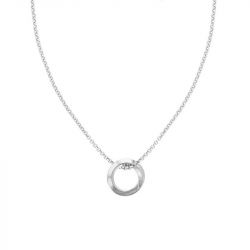 Collier femme calvin klein twisted ring acier argenté - colliers-femme - edora - 0