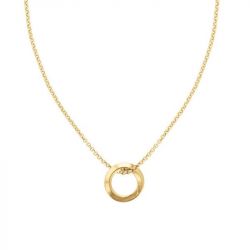 Collier femme calvin klein twisted ring acier doré - colliers-femme - edora - 0
