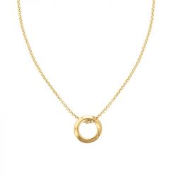 Collier femme calvin klein twisted ring acier doré - colliers-femme - edora - 0