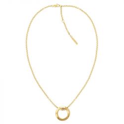 Collier femme calvin klein twisted ring acier doré - colliers-femme - edora - 2