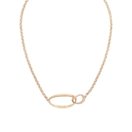 Collier femme calvin klein playful organic shapes acier doré rose – colliers femme