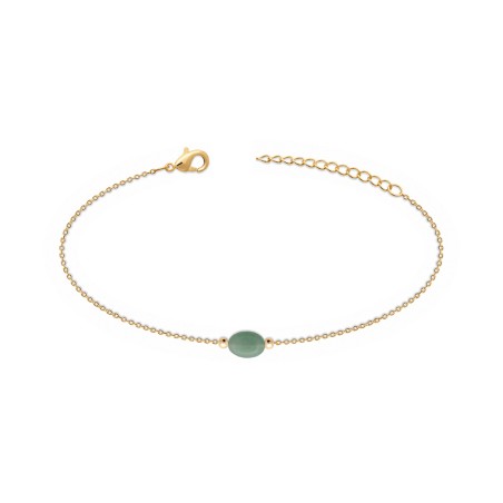 Bracelet femme edora collection harmony plaqué or quartzite vert – bracelets femme