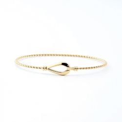 Bracelet femme jonc zag kendall acier doré - bracelets-femme - edora - 0