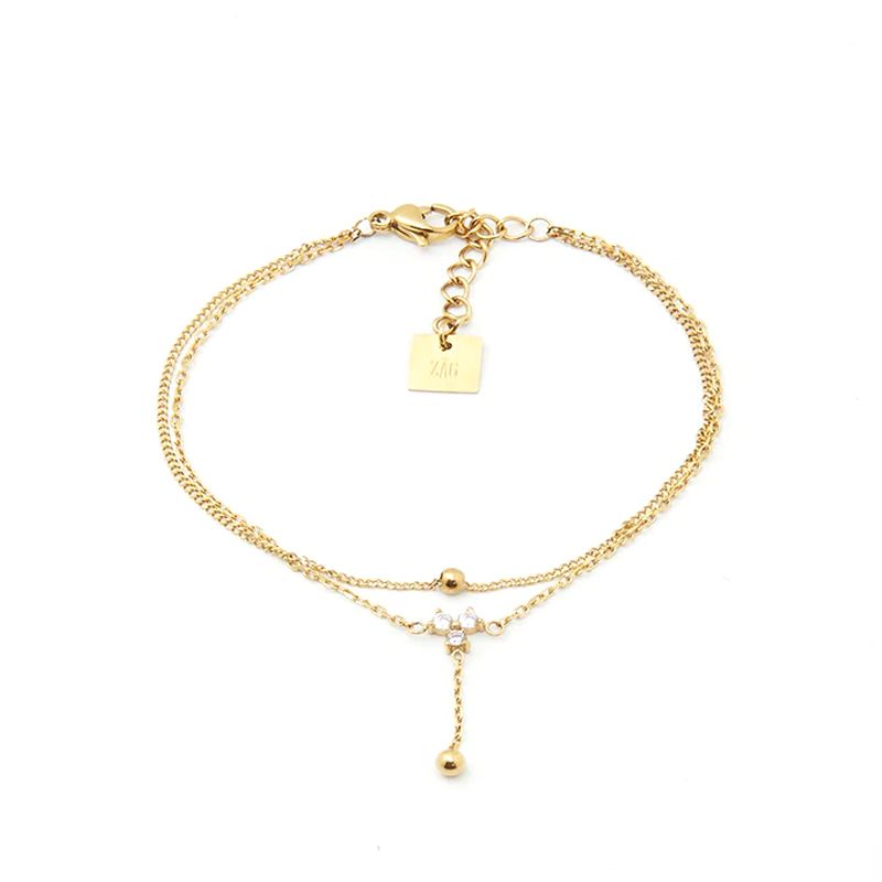 Bracelet femme zag rosillo acier doré sbs21752-01wht - plus-de-bracelets-femmes - edora