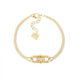 Bracelet femme zag dÉlita acier doré - plus-de-bracelets-femmes - edora - 0