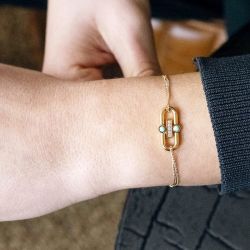 Bracelet femme zag dÉlita acier doré - plus-de-bracelets-femmes - edora - 2