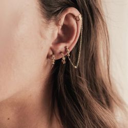 Boucles d’oreilles acier: boucles d’oreilles argentées, dorées (4) - creoles - edora - 2