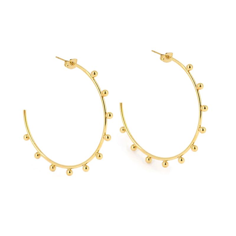 Boucles d'oreilles femme créoles zag naomie acier doré sec16735-01uni - creoles - edora