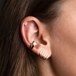 Boucles d'oreilles femme zag potosi acier doré - boucles-d-oreilles-femme - edora - 1