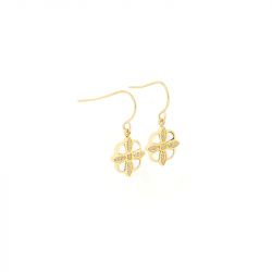 Boucles d'oreilles femme zag pearly chambord nacre acier doré - boucles-d-oreilles-femme - edora - 0