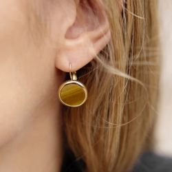 Boucles d’oreilles acier: boucles d’oreilles argentées, dorées (11) - dormeuses - edora - 2