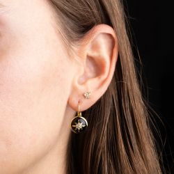 Boucles d’oreilles acier: boucles d’oreilles argentées, dorées (8) - dormeuses - edora - 2