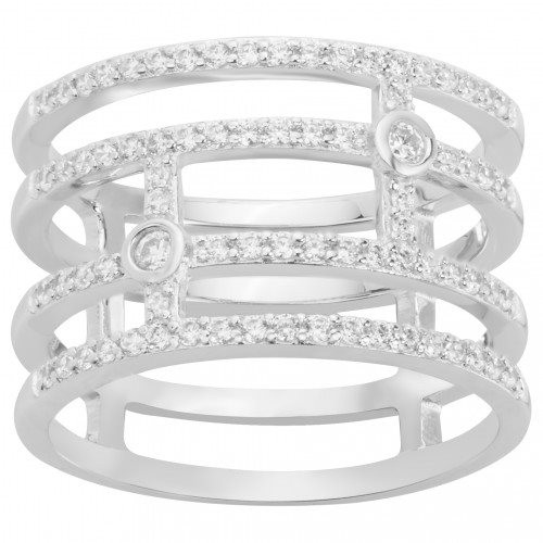 Bague femme empierrée EDORA ARGENT 925/1000 et Oxydes
