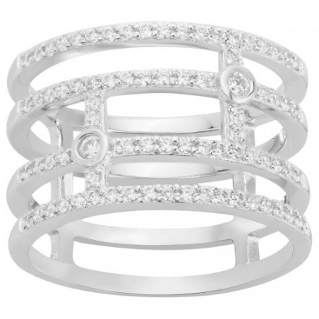 Bague femme empierrée edora argent 925/1000 et oxydes edo70100501 – bagues femme