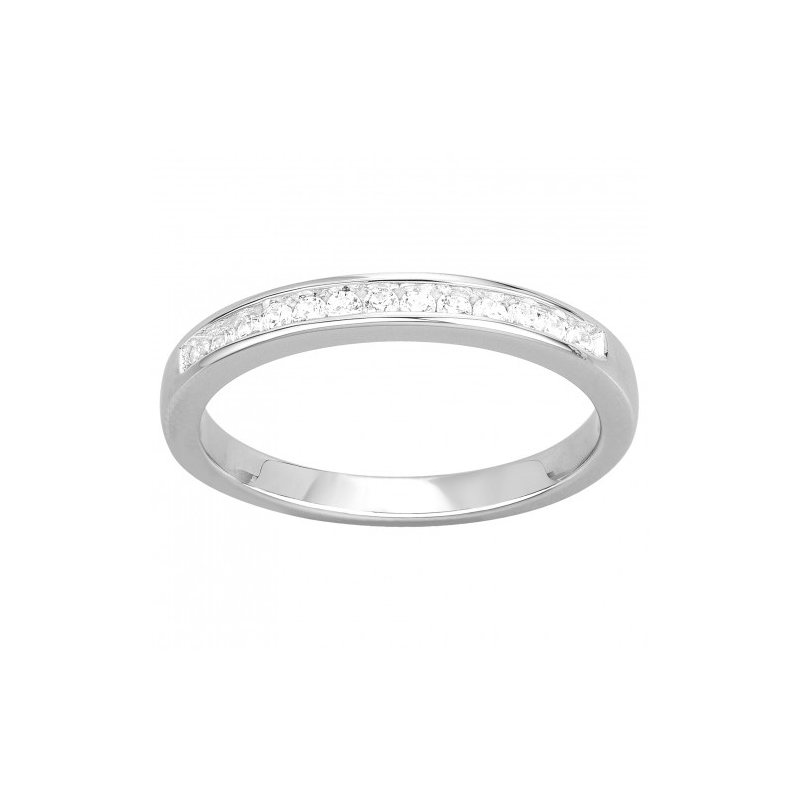 Bague femme alliance edora argent et oxydes edo70100575 - bagues-femmes - edora