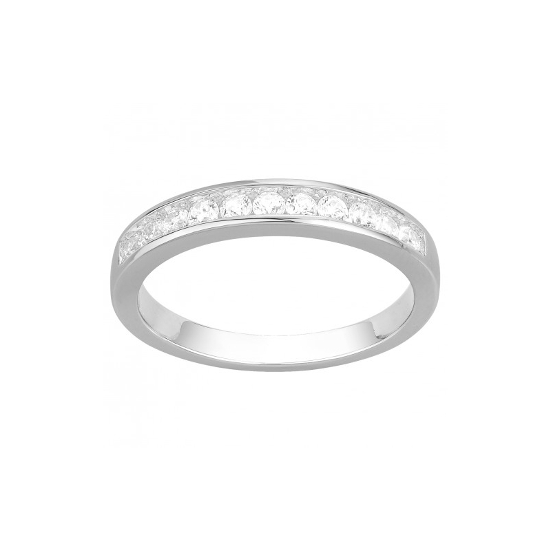 Bague femme alliance edora argent et oxydes edo70100576 - bagues-femmes - edora