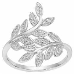Bague femme Feuilles EDORA ARGENT 925/1000 et Oxydes

